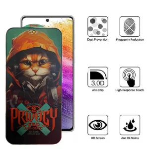 محافظ صفحه نمایش حریم شخصی اپیکوی مدل Privacy Hoodie Cat مناسب برای گوشی موبایل سامسونگ Galaxy A73 5G/A72/A71/M54/M53/M52 5G/M51
