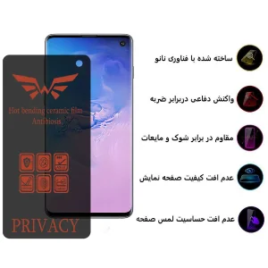 محافظ صفحه نمایش حریم شخصی اپیکوی مدل  Nano-Privacy مناسب برای گوشی موبایل سامسونگ Galaxy S10
