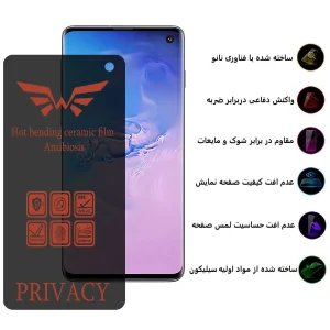 محافظ صفحه نمایش حریم شخصی اپیکوی مدل  Nano-Privacy مناسب برای گوشی موبایل سامسونگ Galaxy S10