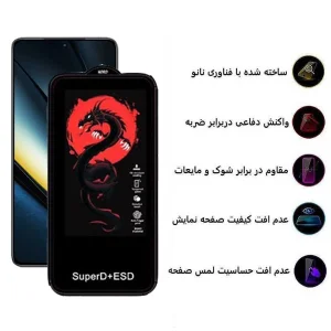 محافظ صفحه نمایش اپیکوی مدل Dragon ESD مناسب برای گوشی موبایل شیائومی Poco F6 Pro/ Poco F6/ Redmi Turbo 3