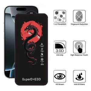 محافظ صفحه نمایش اپیکوی مدل Red Dragon ESD مناسب برای گوشی موبایل اپل iPhone 16 / 15 / 14 Pro