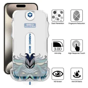 محافظ صفحه نمایش اپیکوی مدل Lion ESD Easy Install مناسب برای گوشی موبایل اپل iPhone 15 Pro Max به همراه کیت نصب