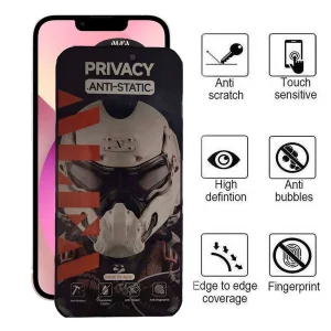 محافظ صفحه نمایش حریم شخصی اپیکوی مدل Alpha مناسب برای گوشی موبایل اپل iPhone 16e/14/13 Pro/13