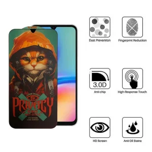 محافظ صفحه نمایش حریم شخصی اپیکوی مدل Privacy Hoodie Cat مناسب برای گوشی موبایل سامسونگ Galaxy A06s
