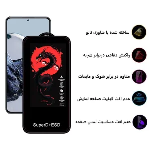 محافظ صفحه نمایش اپیکوی مدل Dragon ESD مناسب برای گوشی موبایل شیائومی Mi 12T Pro / Mi 12T / Mi 11T Pro / Mi 11T / Mi 10T Lite