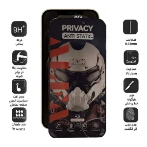 محافظ صفحه نمایش حریم شخصی اپیکوی مدل Alpha مناسب برای گوشی موبایل اپل iphone 12 Pro Max