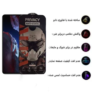 محافظ صفحه نمایش حریم شخصی اپیکوی مدل Alpha مناسب برای گوشی موبایل شیائومی Poco F5 Pro / F5 / F4 GT / F4 / F3 GT / F3 / F2 Pro
