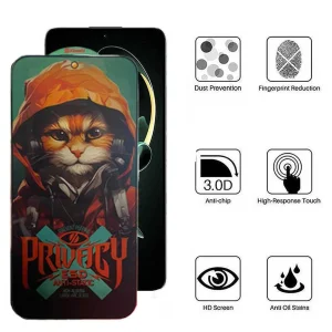 محافظ صفحه نمایش حریم شخصی اپیکوی مدل Privacy Hoodie Cat مناسب برای گوشی موبایل شیائومی Redmi K60 Ultra / K60 Pro / K60E / K60