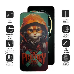محافظ صفحه نمایش حریم شخصی اپیکوی مدل Privacy Hoodie Cat مناسب برای گوشی موبایل شیائومی Redmi K60 Ultra / K60 Pro / K60E / K60