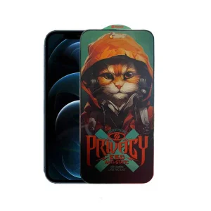 محافظ صفحه نمایش حریم شخصی اپیکوی مدل Hoodie Cat مناسب برای گوشی موبایل اپل iPhone 12 / 12 Pro