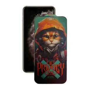محافظ صفحه نمایش حریم شخصی اپیکوی مدل Hoodie Cat مناسب برای گوشی موبایل اپل  iPhone 11 Pro Max/ Xs Max