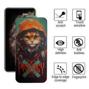 محافظ صفحه نمایش حریم شخصی اپیکوی مدل Hoodie Cat مناسب برای گوشی موبایل اپل  iPhone 11 Pro Max/ Xs Max