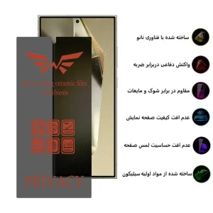 محافظ صفحه نمایش حریم شخصی اپیکوی مدل Nano-Privacy مناسب برای گوشی موبایل سامسونگ Galaxy S24 Ultra / S23 Ultra / S22 Ultra