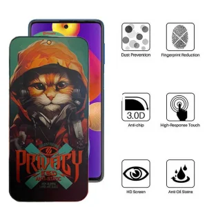محافظ صفحه نمایش حریم شخصی اپیکوی مدل Privacy Hoodie Cat مناسب برای گوشی موبایل سامسونگ Galaxy M62/ M55/ F62/ F55/ F54/ Note10 Lite/Galaxy S10 Lite/ C55
