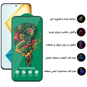 محافظ صفحه نمایش اپیکوی مدل Green Dragon ExplosionProof مناسب برای گوشی موبایل آنر 90 Lite/ 90 GT/ X8a/ X8b/ X8 4G