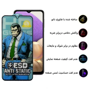 محافظ صفحه نمایش اِپیکوی مدل Gorilla ESD مناسب برای گوشی موبایل Galaxy A32 5G / A12 / M12 / M32 5G / F12