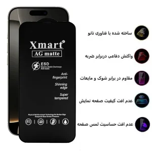 محافظ صفحه نمایش مات اپیکوی مدل Xmart Ag Matte مناسب برای گوشی موبایل اپل iphone 16 Pro