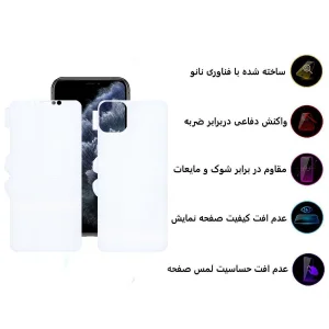 محافظ صفحه نمایش اپیکوی مدل Hydrogel-cover مناسب برای گوشی موبایل اپل iPhone 11 Pro Max به همراه محافظ پشت گوشی