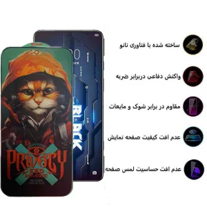محافظ صفحه نمایش حریم شخصی اپیکوی مدل Privacy Hoodie Cat مناسب برای گوشی موبایل شیائومی Black Shark 5 Pro/5/4Pro/4/3/3S