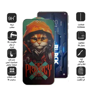 محافظ صفحه نمایش حریم شخصی اپیکوی مدل Privacy Hoodie Cat مناسب برای گوشی موبایل شیائومی Black Shark 5 Pro/5/4Pro/4/3/3S