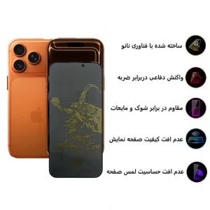 محافظ صفحه نمایش حریم شخصی اپیکوی مدل Monkey King pry مناسب برای گوشی موبایل اپل iPhone 17 Pro / 17 / 16 Pro