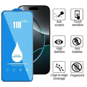 محافظ صفحه نمایش 11D اپیکوی مدل Blue ESD مناسب برای گوشی موبایل اپل iPhone 16 Pro