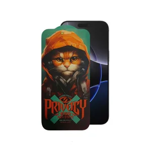 محافظ صفحه نمایش حریم شخصی اپیکوی مدل Privacy Hoodie Cat مناسب برای گوشی موبایل اپل iPhone 16 Pro Max