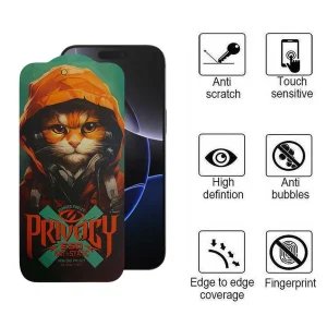 محافظ صفحه نمایش حریم شخصی اپیکوی مدل Privacy Hoodie Cat مناسب برای گوشی موبایل اپل iPhone 16 Pro Max