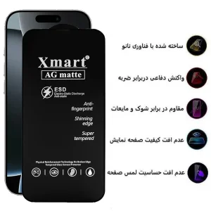 محافظ صفحه نمایش مات اپیکوی مدل Xmart Ag Matte مناسب برای گوشی موبایل اپل iphone 16 Pro Max