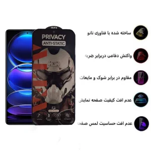 محافظ صفحه نمایش حریم شخصی اپیکوی مدل Alpha مناسب برای گوشی موبایل شیائومی Redmi Note 12 Pro Plus / Note 12 Turbo / Note 12 Pro / Note 12 5G / Note 12 4G / Note 12 (China)