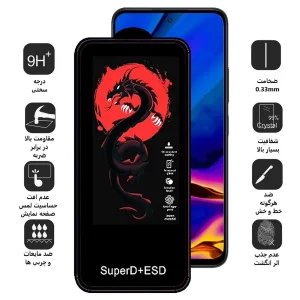 محافظ صفحه نمایش اپیکوی مدل Dragon ESD مناسب برای گوشی موبایل شیائومی Poco M6 Pro 5G / Redmi 12 / Note 12R