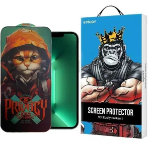 محافظ صفحه نمایش حریم شخصی اپیکوی مدل Hoodie Cat مناسب برای گوشی موبایل اپل iPhone 13 / 14 / 13 pro