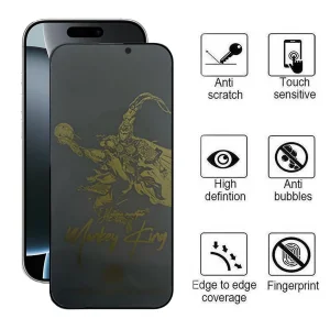 محافظ صفحه نمایش حریم شخصی اپیکوی مدل Monkey King مناسب برای گوشی موبایل اپل iPhone 16 Pro