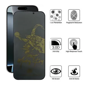 محافظ صفحه نمایش حریم شخصی اپیکوی مدل Monkey King مناسب برای گوشی موبایل اپل iPhone 16 Pro