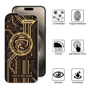 محافظ صفحه نمایش حریم شخصی اپیکوی مدل Wotaer Privacy مناسب برای گوشی موبایل اپل  iPhone 15 Pro Max