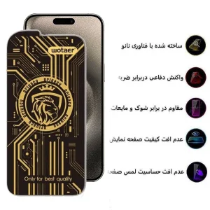 محافظ صفحه نمایش حریم شخصی اپیکوی مدل Wotaer Privacy مناسب برای گوشی موبایل اپل  iPhone 15 Pro Max