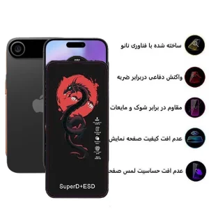 محافظ صفحه نمایش اپیکوی مدل Red Dragon ESD مناسب برای گوشی موبایل اپل iPhone 17 Air
