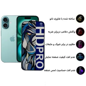 محافظ صفحه نمایش اپیکوی مدل Lion HD Pro مناسب برای گوشی موبایل اپل  iPhone 17 Pro / 17 / 16 Pro