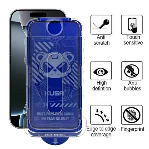 محافظ صفحه نمایش حریم شخصی اپیکوی مدل Kusa Easy install Kit مناسب برای گوشی موبایل اپل iPhone 17 Pro/ 17 / 16 Pro به همراه کیت نصب