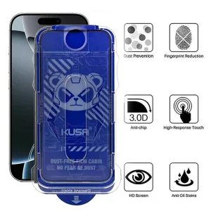 محافظ صفحه نمایش حریم شخصی اپیکوی مدل Kusa Easy install Kit مناسب برای گوشی موبایل اپل iPhone 17 Pro/ 17 / 16 Pro به همراه کیت نصب