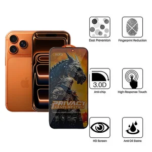 محافظ صفحه نمایش حریم شخصی اپیکوی مدل Knight Privacy مناسب برای گوشی موبایل اپل iPhone 17 Pro / 17 / 16 Pro