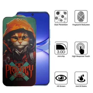 محافظ صفحه نمایش حریم شخصی اپیکوی مدل Privacy Hoodie Cat مناسب برای گوشی موبایل هوآوی Nova 12s / Nova 12i / Pura 70 Pro / Pura 70 Ultra