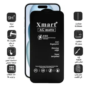محافظ صفحه نمایش مات اپیکوی مدل Xmart Ag Matte مناسب برای گوشی موبایل اپل iphone 16/15/14 Pro