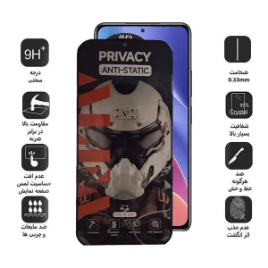 محافظ صفحه نمایش حریم شخصی اپیکوی مدل Alpha مناسب برای گوشی موبایل شیائومی Redmi K40 Ultra/ K40 Pro Plus/ K40 Gaming/ K40 Pro/ K40S/ K40