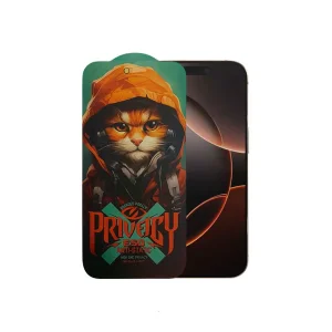محافظ صفحه نمایش حریم شخصی اپیکوی مدل Privacy Hoodie Cat مناسب برای گوشی موبایل اپل iPhone 16 Pro