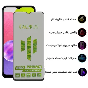 محافظ صفحه نمایش حریم شخصی اپیکوی مدل Cactus-ESD-Privacy مناسب برای گوشی موبایل سامسونگ Galaxy A03 4G / A03s / Core / A02 / A02s