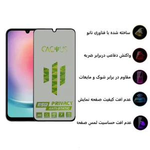 محافظ صفحه نمایش اپیکوی مدل Cactus-ESD-Privacy مناسب برای گوشی موبایل سامسونگ Galaxy A25 5G / A24 4G / A15 4G/5G