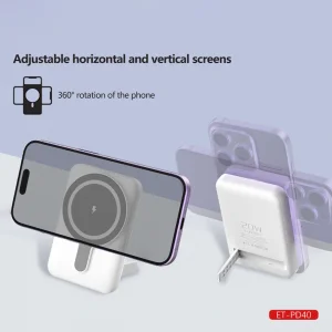 پاوربانک 20 وات ارلدام مدل PD40 ظرفیت 5000 میلی‌آمپرساعت به همراه یک عدد کابل USB-C