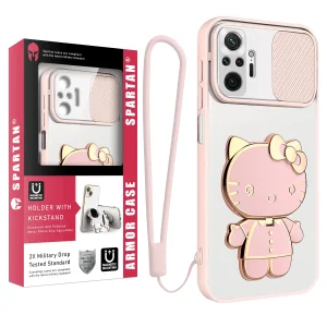 کاور اسپارتان مدل Camshield Kitty مناسب برای گوشی موبایل شیائومی Redmi Note 10 Pro / Note 10 Pro Maxبه همراه بند نگهدارنده