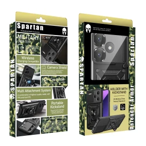 کاور اسپارتان مدل Defender Armor Strap مناسب برای گوشی موبایل شیائومی Poco F6 5G / Redmi Turbo 3 همراه با بند